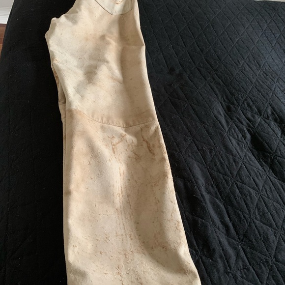 Vintage suede fully lined straight leg pants - Picture 2 of 12